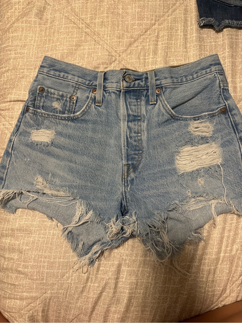 Levi's 501 Original Distressed Denim Shorts W27